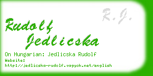 rudolf jedlicska business card